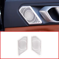 for bmw x5 g05 2019 aluminum alloy rear door handle speaker cover trim car accessories for bmw x7 g07 2019 2 pcs