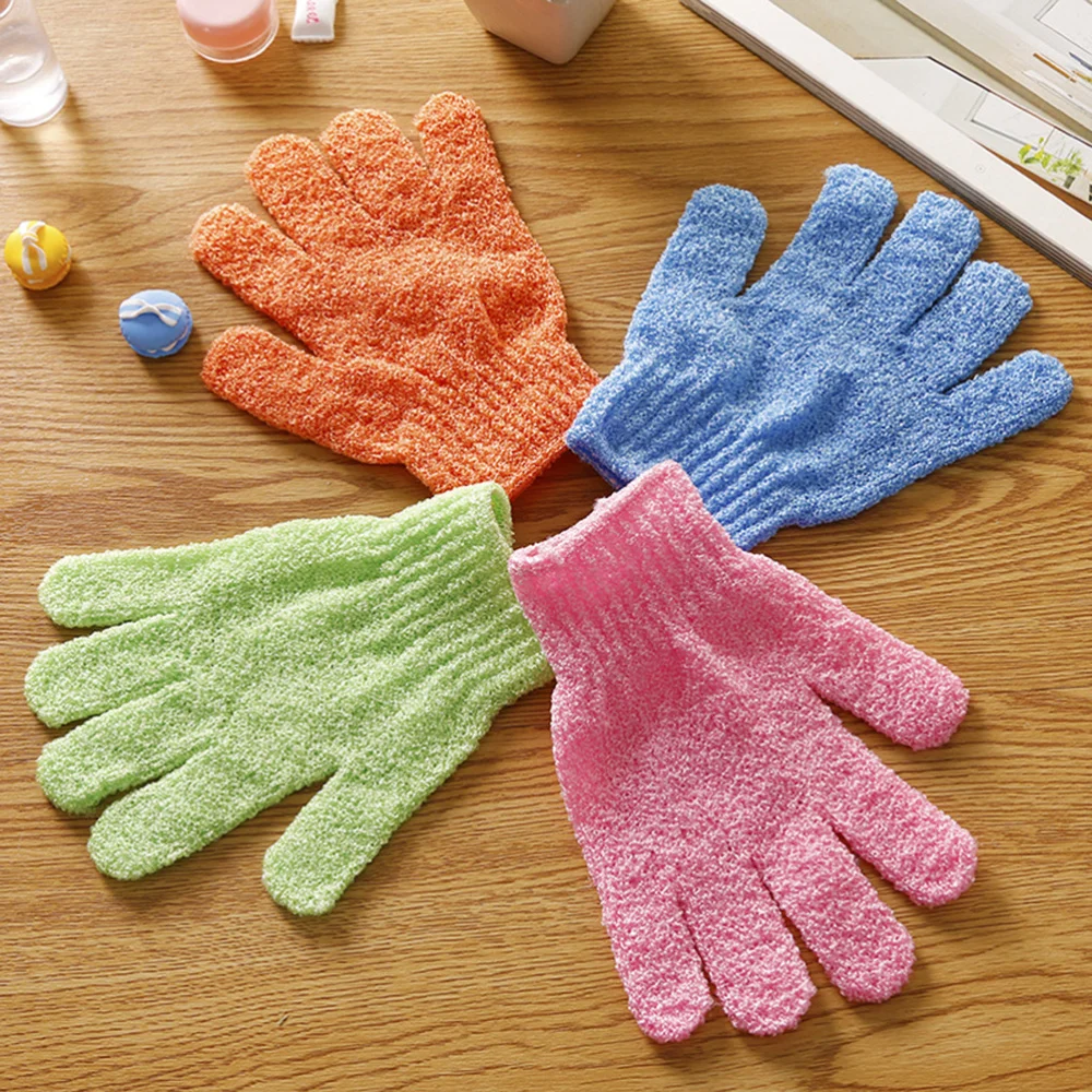 

15pcs Simple Bath Five Fingers Shower Towels Body Exfoliator Back for Home (Random Color)