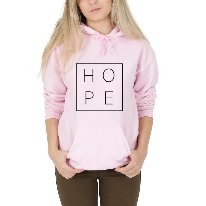 

Causal Oversized Clothing Crewneck Girl Outwear Hope Letter Print Women Hoodies Christian See The Light Pullover Jesus