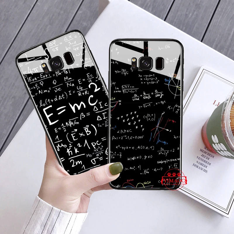 Mc2 при доставке службой E = mc Математика Альберт Стекло чехол для samsung S7 край S8 S9 S10