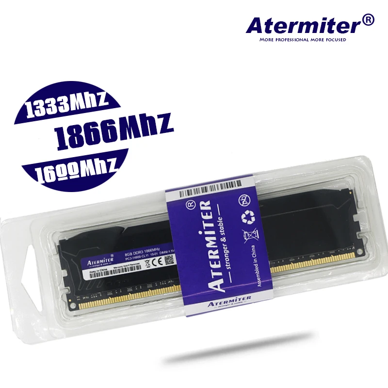 ОЗУ atermiter DDR3 для ПК Deskto radator8gb 4 Гб 2 PC3 1333 1600 1866 МГц 10600 12800 модуль памяти