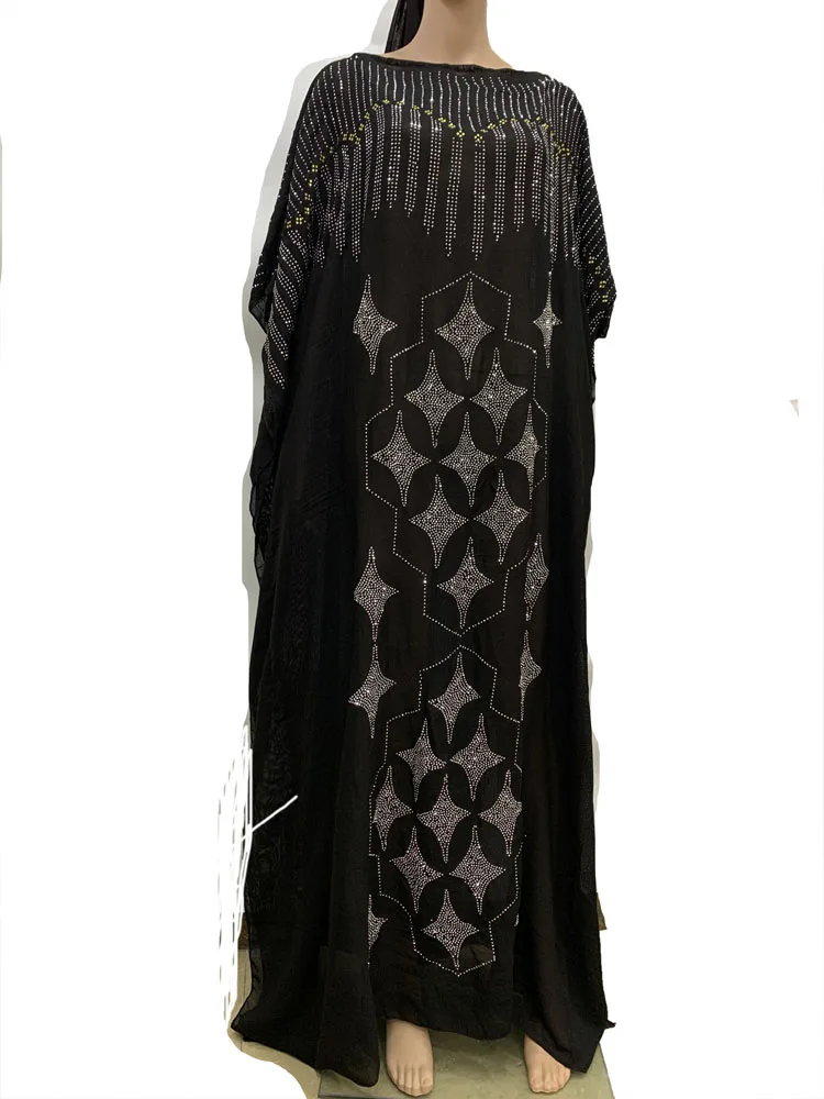 

Dashiki Plus size Diamond Black Loose Style African lady long dress Traditional African Summer boubou dress African clothing