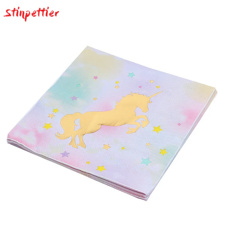 Единорог одноразовая посуда тарелки чашки скатерть соломинки для единорога тема