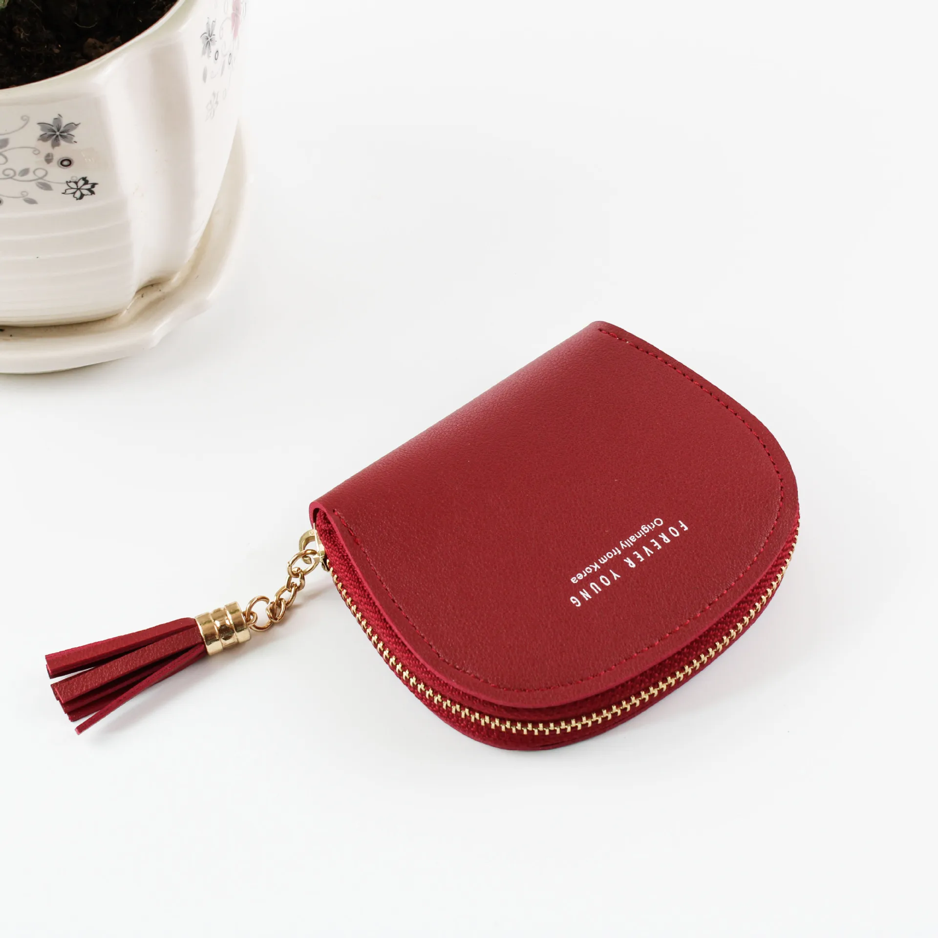 

Creative Shell-type Change wallets Women's Bags Zip-up Su-simple Coin Bag Fashion Mini Student Wallet Pink Purse