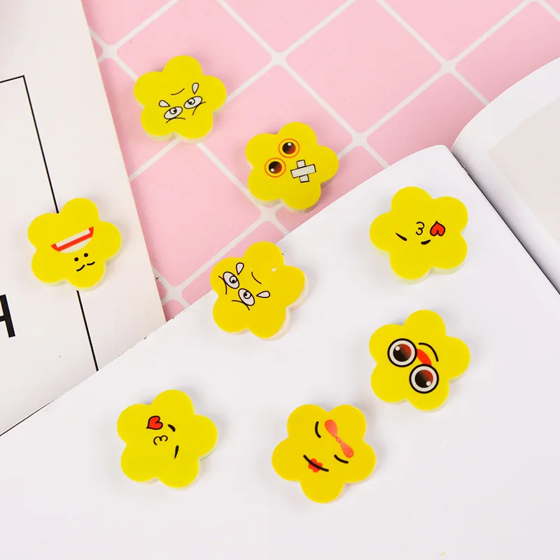 Милый со смайлами гуманоид ластик для студентов творческий * 2 шт | Канцтовары