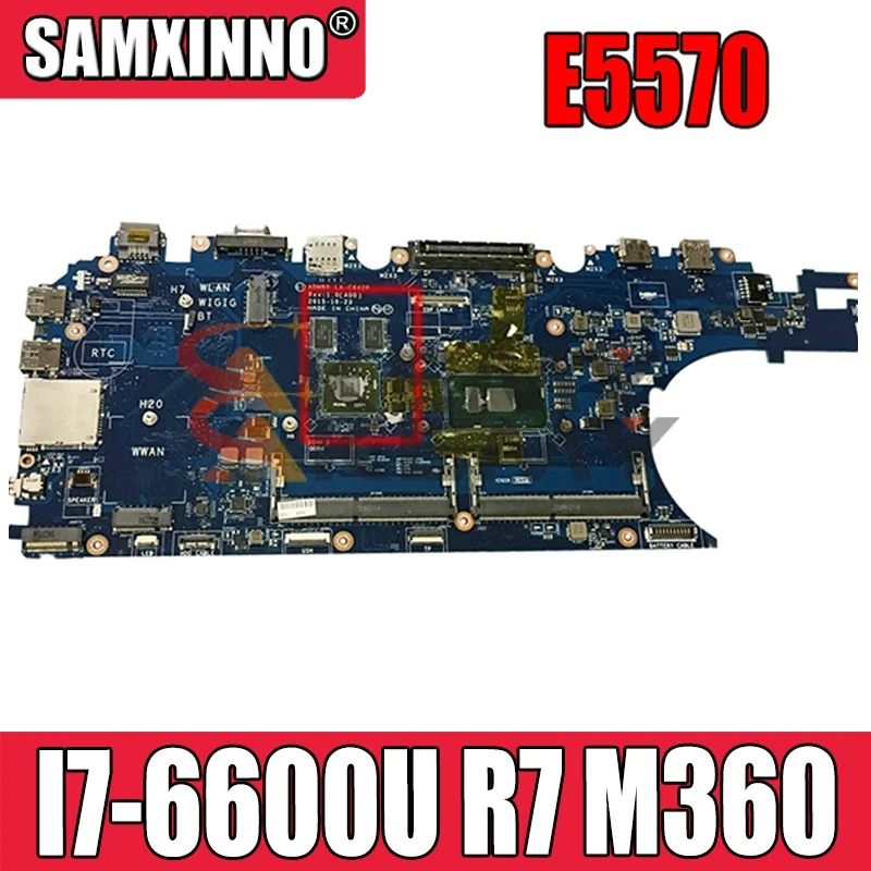 

Akemy для Dell Latitude E5570 Материнская плата ноутбука CN-0J1PDD 0J1PDD J1PDD LA-C642P I7-6600U Процессор R7 M360 ADP80 DDR4