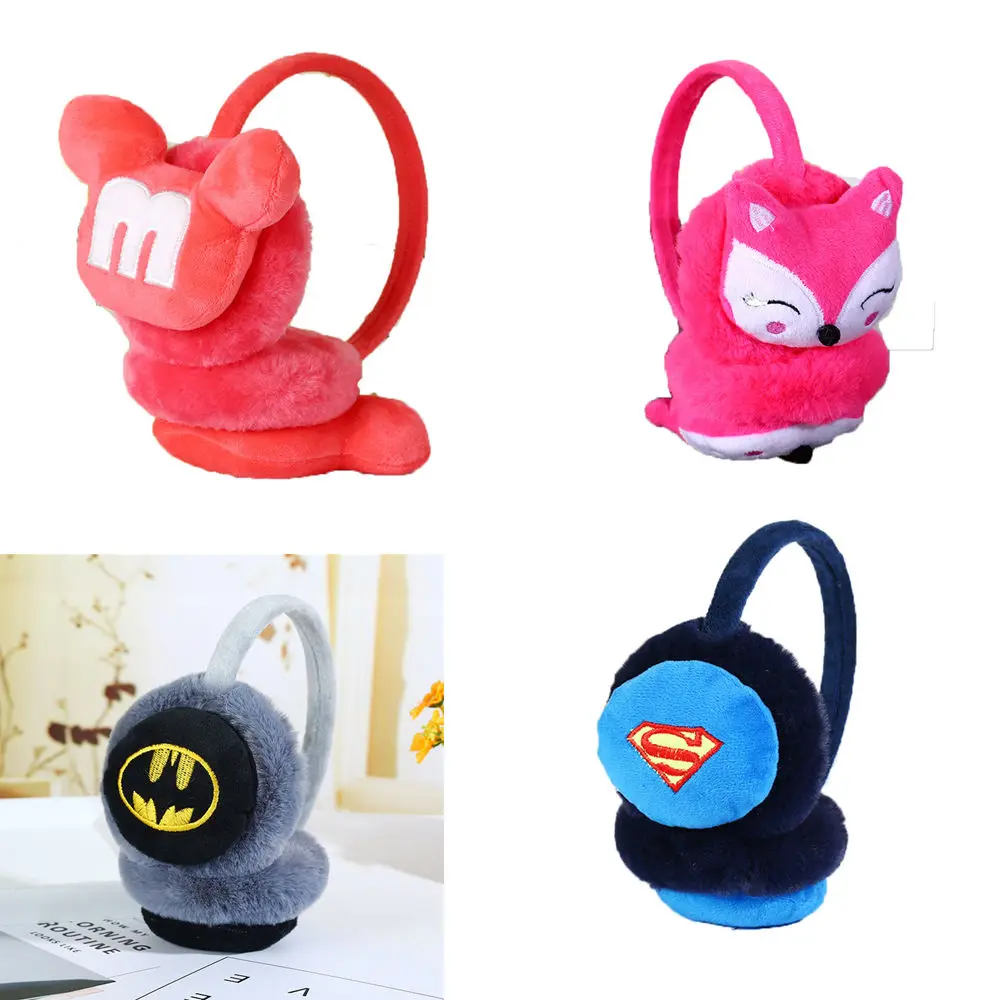 Детские наушники с милыми меховыми наушниками супергерой для мальчиков и