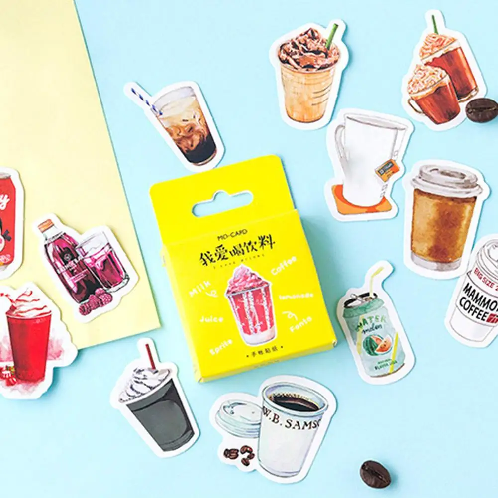 46 шт. напиток мороженое альбом для стикеров DIY дневник Наклейка Декор|Магниты на