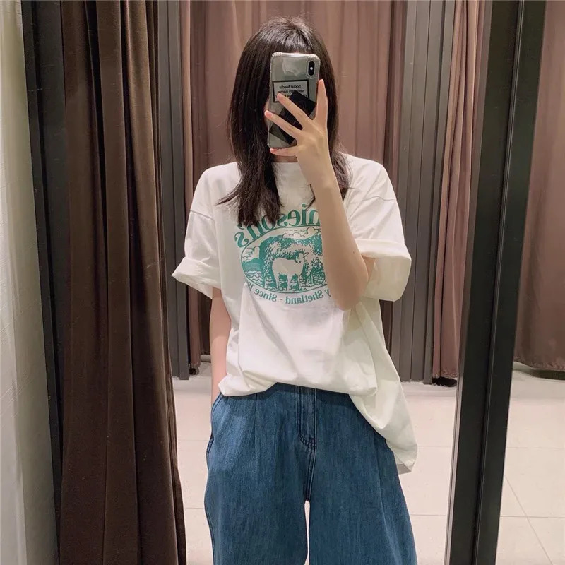 

Harajuku Tees Women Special T-shirt for Girl Korean Girls Fashion Y2k Top Ladies Tops Summer Plus Size Kpop Aesthetic Tee