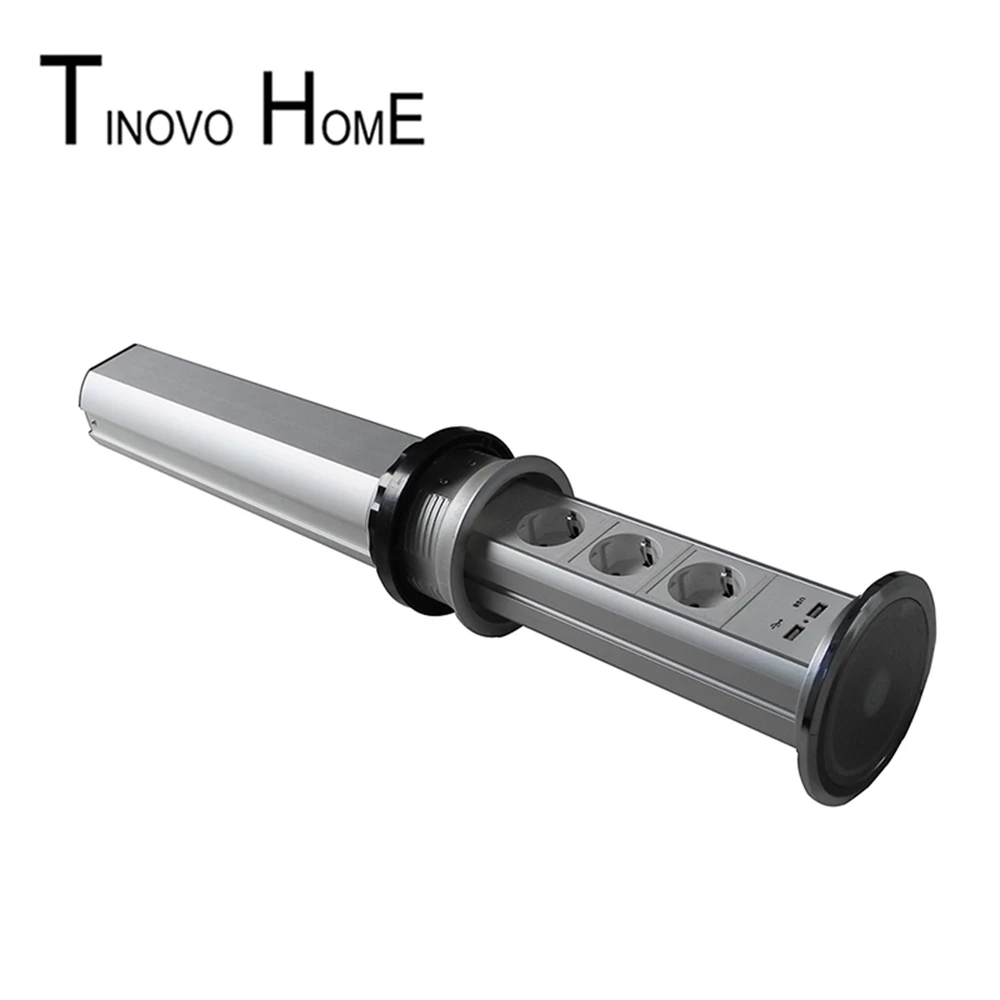 Kaufen EU Stecker Desktop-buchse/touchscreen Intelligente Elektrische Eine Taste Hebe Versteckte Tisch Top Küche BUCHSE/USB Lade