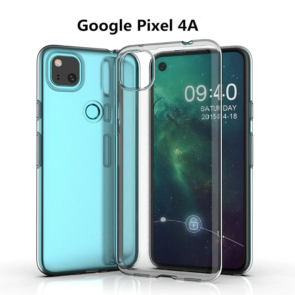 

For Google Pixel 4A Clear Silicone Soft TPU Ultra thin Crystal Case Back Cover Protector