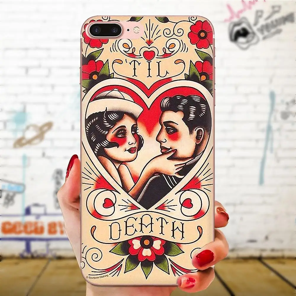 Моряк Джерри татуировки 06 для Huawei NOVA 2 V20 Y3II Y5 Y5II Y6 Y6II Y7 Y9 G8 G9 GR3 GR5 GX8 Prime 2018 2019 мягкий