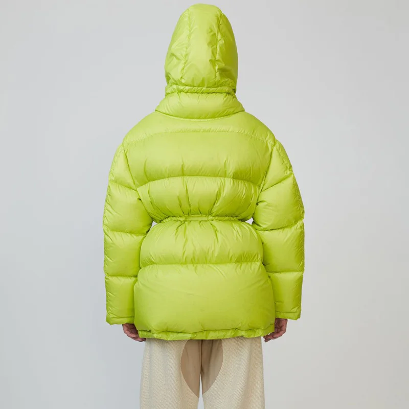 Janveny женский зимний пуховик с капюшоном 90% пальто на белом утином пуху модная