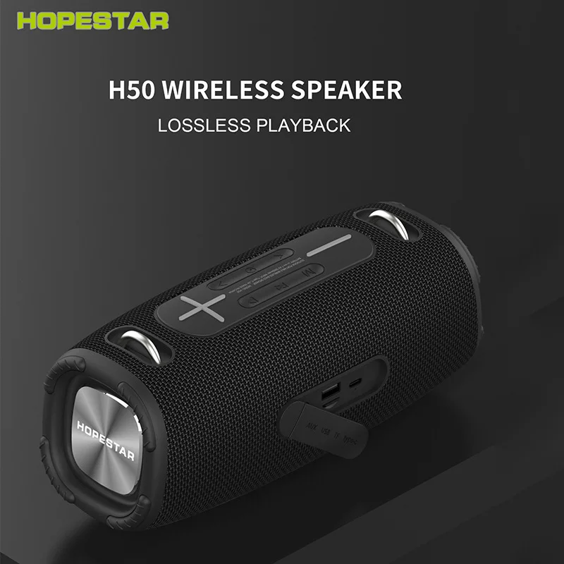 

HOPESTAR H50 Bluetooth Speakers Portable Wireless High-Power Big Drum Strap Outdoor Super Bass TWS Powerful Party caixa de som