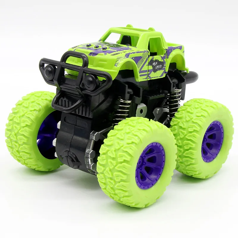 

Green Kids Truck Inertia SUV Friction Power Vehicles Baby Boys Super Blaze Car Children Gift Toy
