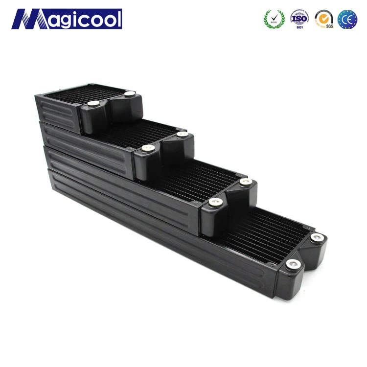 Magicool G2 Black 45mm Thick 120mm 240mm 360mm 480mm Copper Radiator Computer Water Cooling  Heat Sink  G1/4 