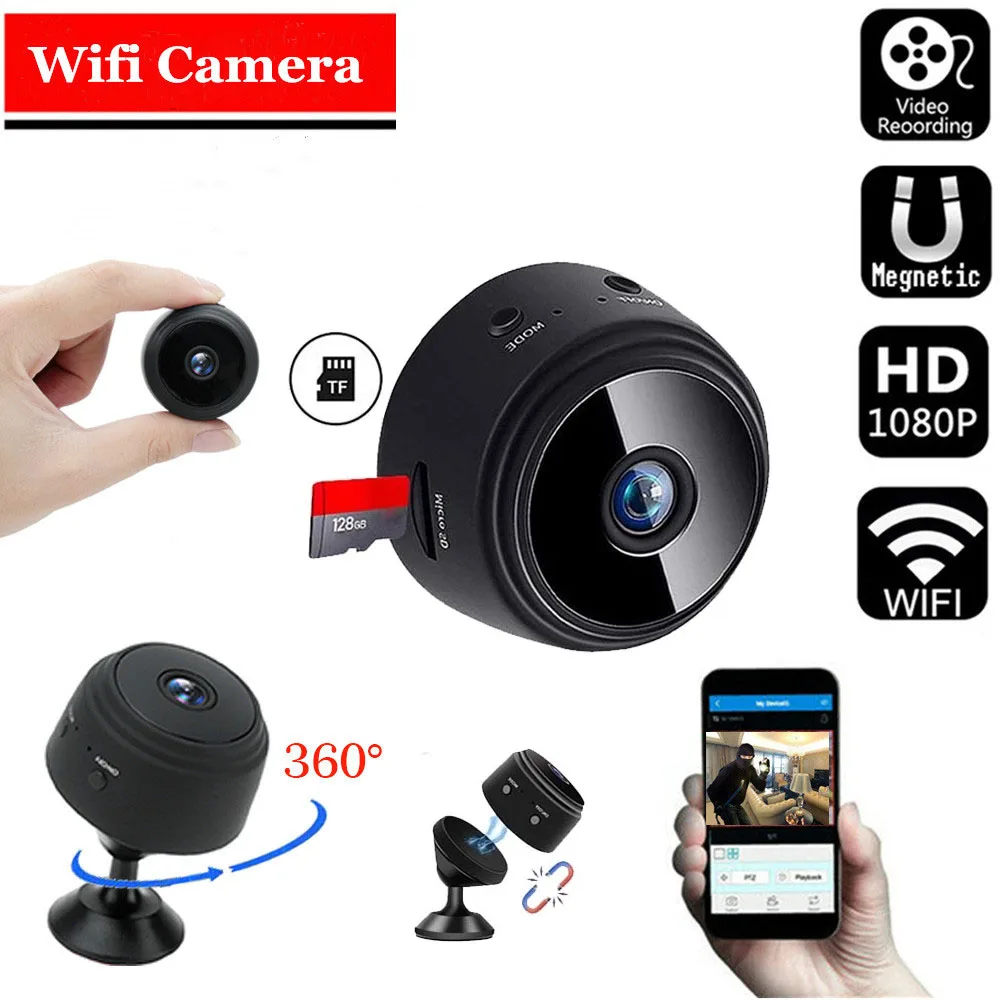 Мини камера видеонаблюдения 1080P HD Wi Fi ночное видение|Компактные видеокамеры| |
