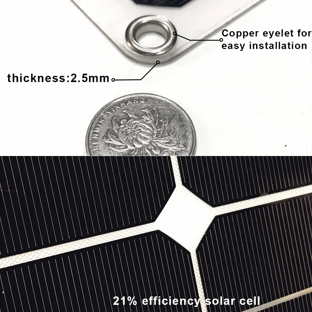 12v солнечная панель 100w 10pcs 1000w батарея Зарядка моно домашняя Гибкая набор
