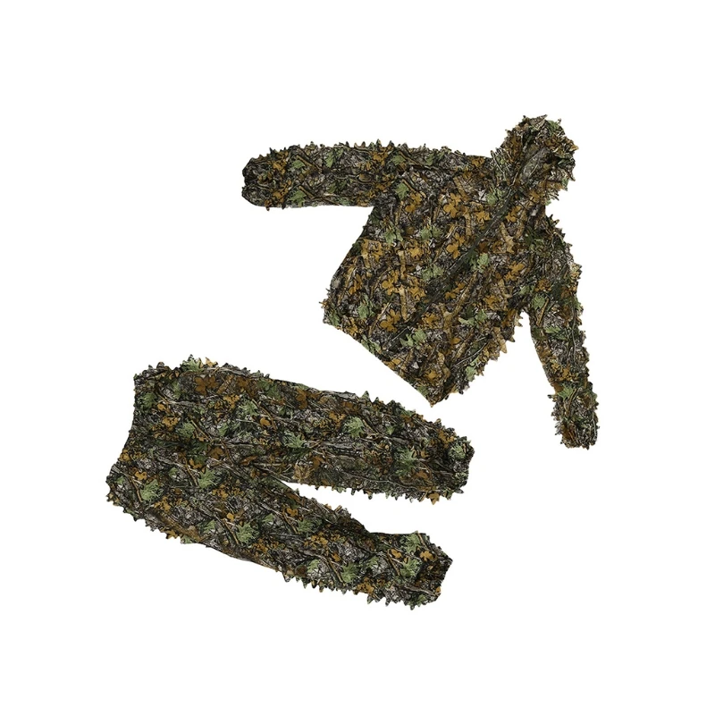 

2022 New Camouflage 3D Leafy Leave Ghillie Suit Jungle Woodland Hunting Camo Poncho Cloak