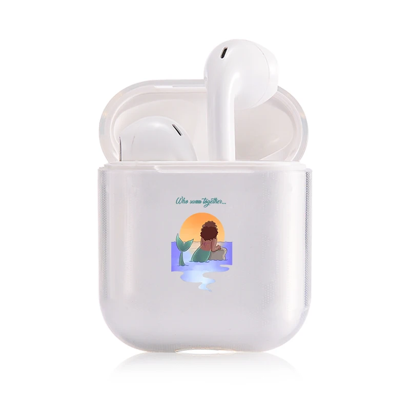 I200613 Мягкий силиконовый милый Чехол Air Pods для Apple airpods, Роскошный прозрачный чехол Airpods с рисунком морской волны, аксессуары для наушников - Цвет: I200613