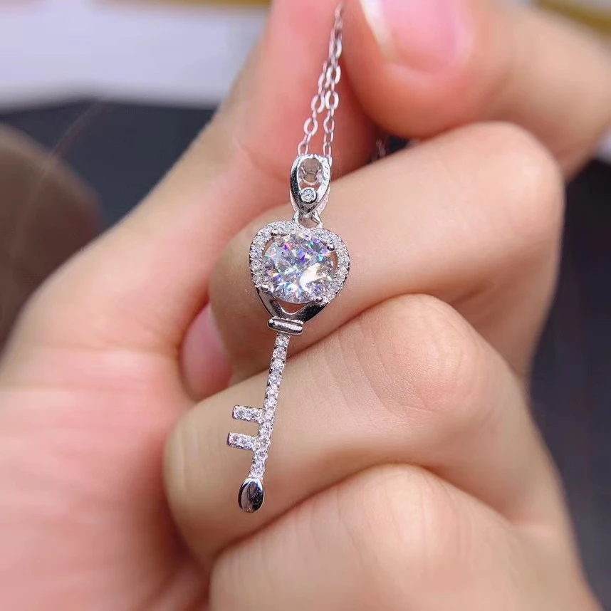 

MDINA Moissanite Pendants 1.00ct D VVS Moissanite Weding Pendants for Women jewelry 925 sterling silver luxury jewelry designers