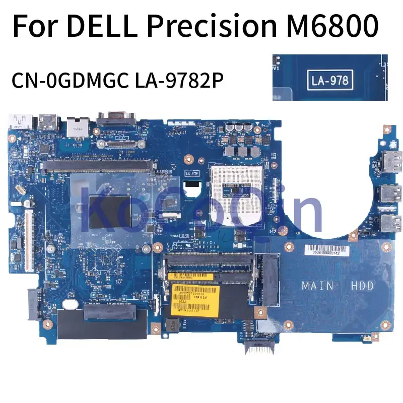 Материнская плата для ноутбука DELL Precision M6800 материнская 0GDMGC LA-9782P SR17C EDP DDR3 |