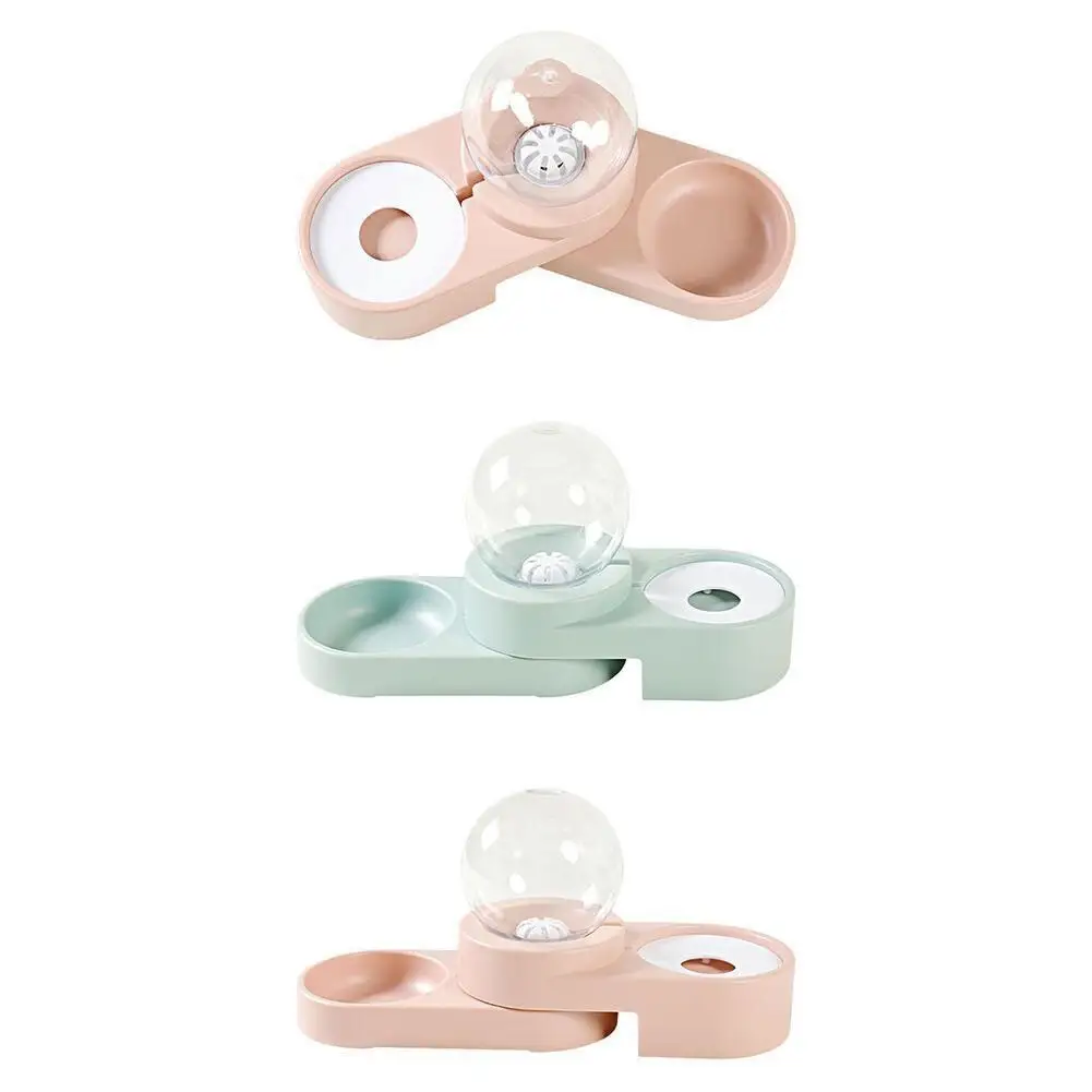 

Pet Feeding Watering Bowl Dual Purpose Dog Cat Feeder with Base for Home