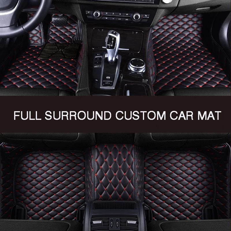 Full surround custom leather car floor mat for AUDI A6 A6(Wagon) A7 A8/A8L Q2 Q3 Q5 Q7(4seat) car interior car accessories