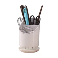 kitchen utensil storage organizer with draining rack spoon fork chopstick knife cutlery storage holder