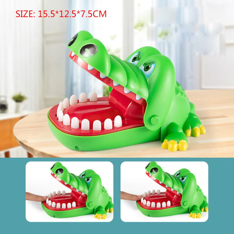

Bite hand toy children Puzzle interesting Animal toys Prank Funny Bulldog Crocodile Shark Mouth Dentist Finger Family Game Gags