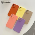 Однотонный защищенный объектив противоударный мягкий силиконовый чехол для телефона iPhone 13 12 11 Pro Max X XR XS 7 8 Plus SE 2020 простой бампер