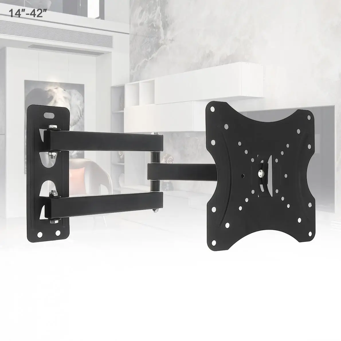 

Universal 35KG Adjustable TV Wall Mount Bracket Flat Panel TV Frame Support 15 Degrees Tilt with Level for 14 - 42 Inch LCD LED