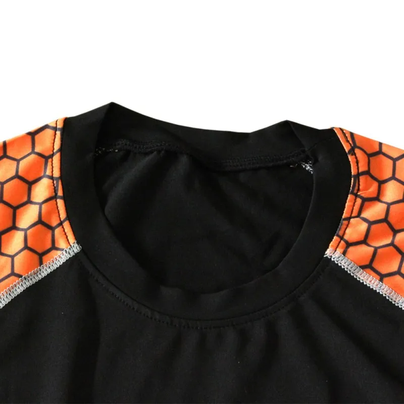 2018 компрессионная Мужская Спортивная футболка для бега фитнеса с длинными