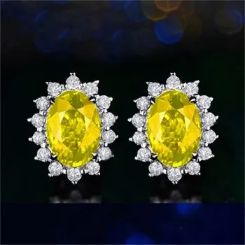 

New Jewelry Female Sun Flower Color Jewelry Earrings Retro Crystal Earrings Fashion Temperament Simple Earrings XE0050