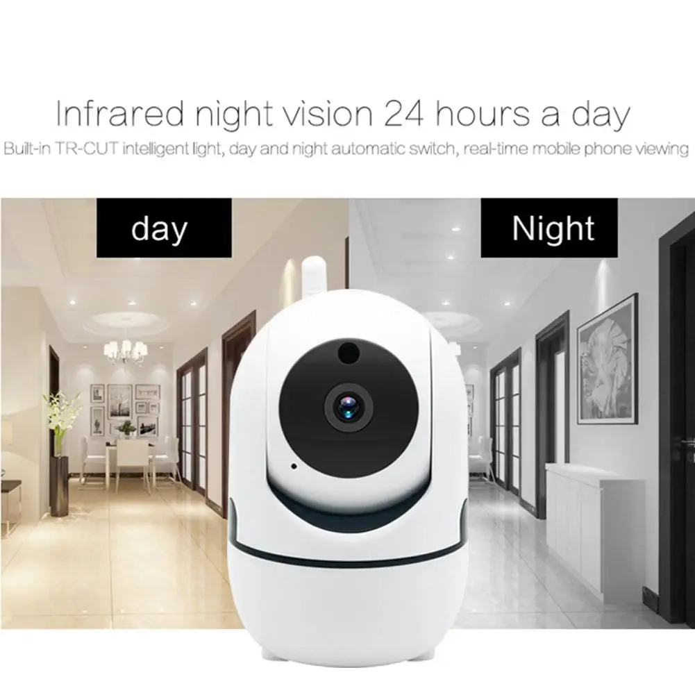 

WiFi IP Wireless Smart 720P Camera Indoor Network Night Vision Infrared Camera Supporting Cloud Storage/64G Memory Card