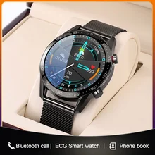 2021 New Luxury ECG Smart Watch Men Heart Rate Sports Fitness Tracker IP68 Waterproof Bluetooth Call Smartwatch For Huawei GT 2
