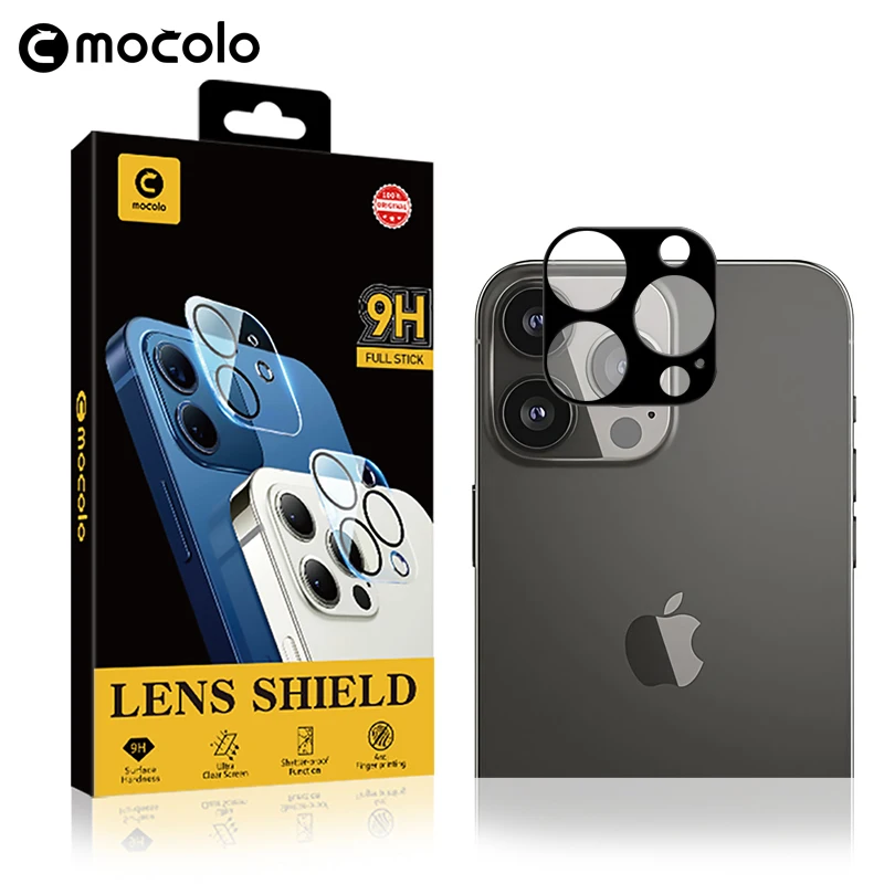 

Mocolo for iPhone 13 Lens Protector 13 Pro Mini Full Cover 9H Black Tempered Glass Film for iPhone 13 Pro Max Camera Protector