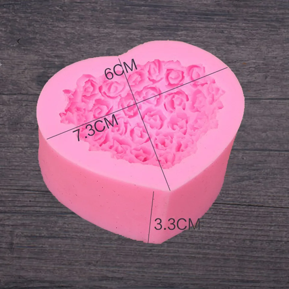 Силиконовая форма для торта в форме сердца помадка розы подарок на день Святого