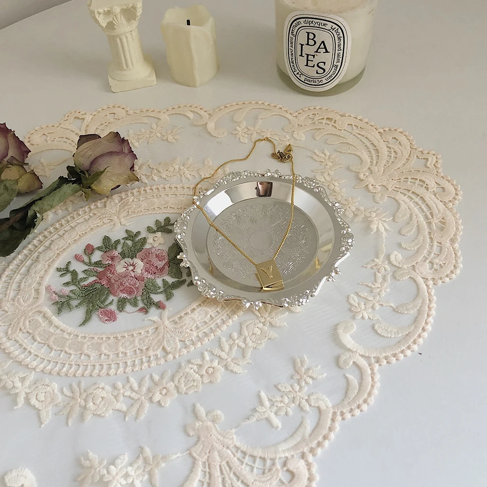 

Handmade Crochet Round Placemats Lace Embroidery Craft Cup Coaster Doilies Home Decoration Wedding Party Supplies