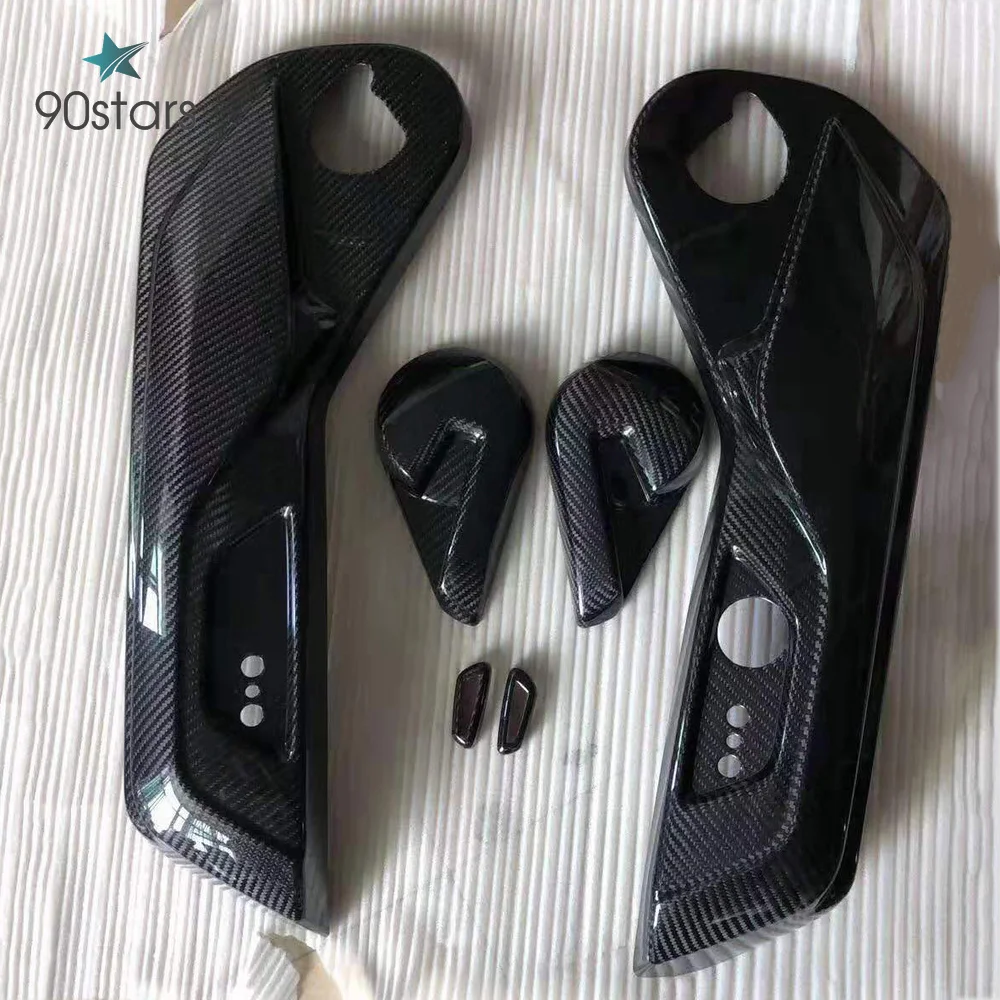 

Real Carbon Fiber Seat Adjustment Cover Frame Panel Sticker Trims Front Seat 7Pcs For Ford Mustang 2015 2016 2017 2018 2019