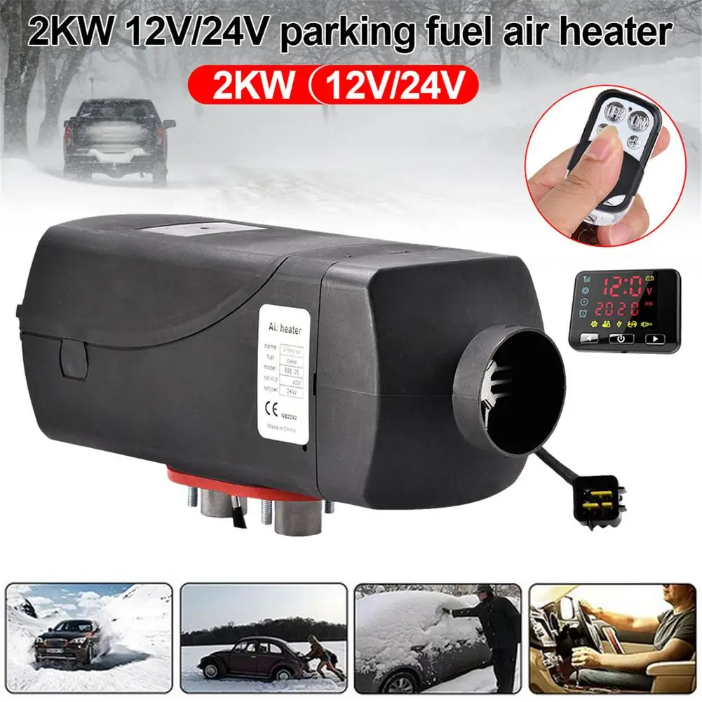 12V/24V 2KW Car Diesels Air Parking Heater Compact Air Parking Heater Kit Universal For RV Motorhome Trailer Car Parking Heater 12V/24V 2KW Car Diesels Air Parking Heater Compact Air Parking Heater Kit Universal For RV Motorhome Trailer Car Parking Heater