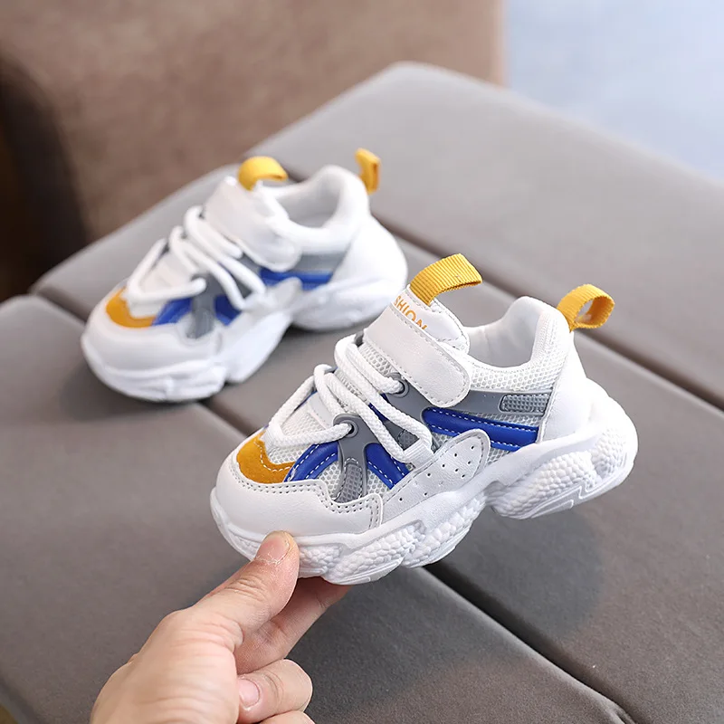 

Children's Shoes 2021 Autumn Mesh Boys Sports Shoes Kid's Shoes Breathable Middle-aged Girl's Pink Casual Shoes Tide Size 21-30