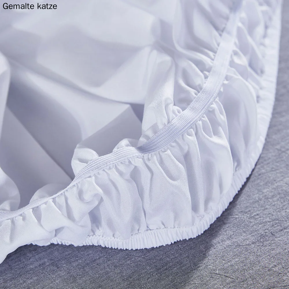 

Pleated Bed Skirt Single and Double Dustproof Bed Cover Surrounding Bedding Plain Elastic Band Bed Apron Height 40cm