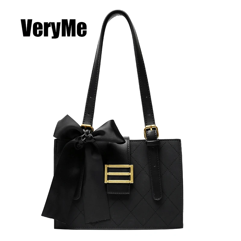 

VeryMe Simple Leather Women Square Handbag High Quality Elegant Underarm Lady Bag Popular Trendy Fashion Tote Bag Borse Da Donna