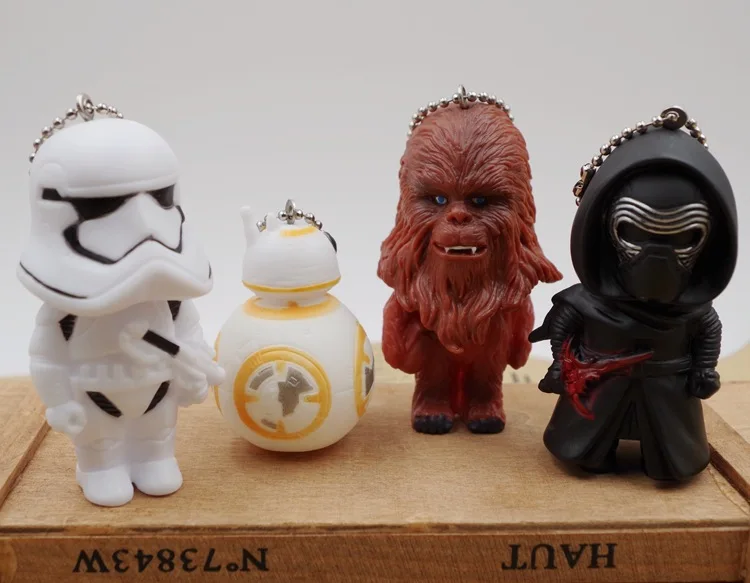 

Star Wars Awakens BB8 Darth Vader PVC Pendant Space War BB-8 Action Figure Toys Keychain Gift for Kids