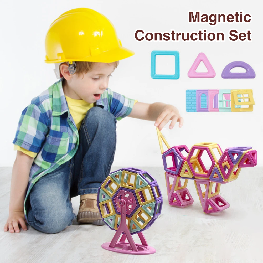 

Puzzle Assembling Magnetic Piece Building Block Imaginative Kids Magnetic Toys Building Puzzle Tiles Educational Children's Toys