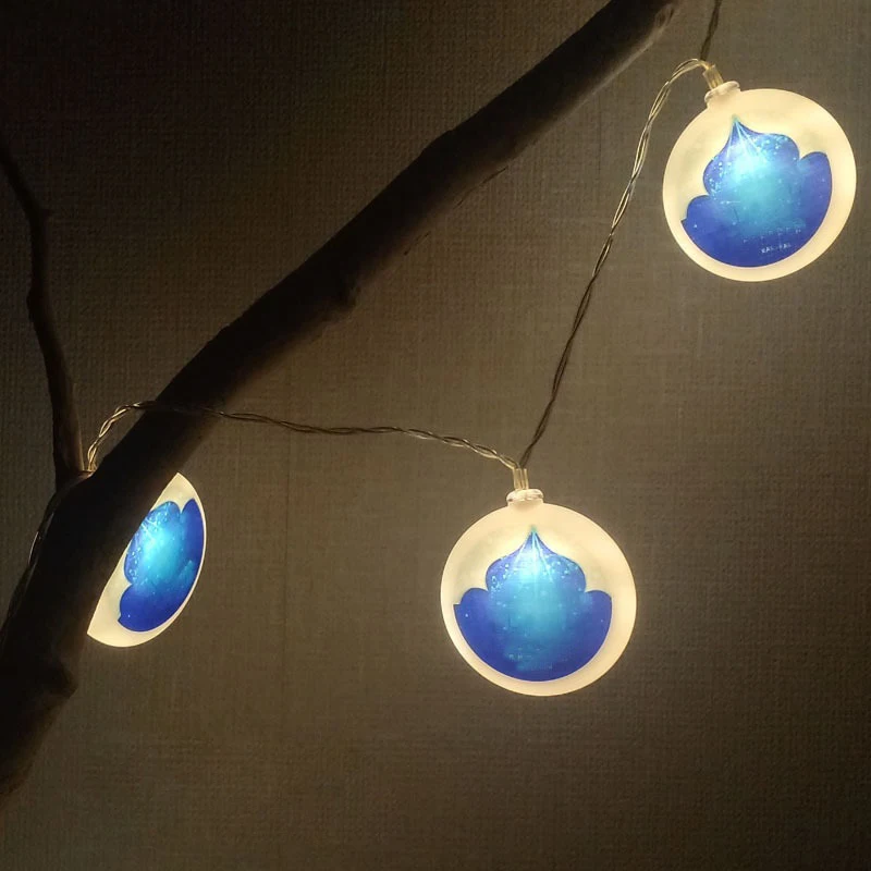 

1.5m 10 LED Golden Lantern Fairy String Light Outdoor Ramadan Party Eid Mubarak Ornament Lantern String Garland Light