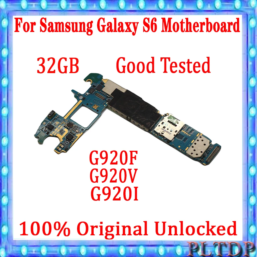 Оригинальная разблокированная материнская плата с чипами для Samsung Galaxy S6 G920F G920I