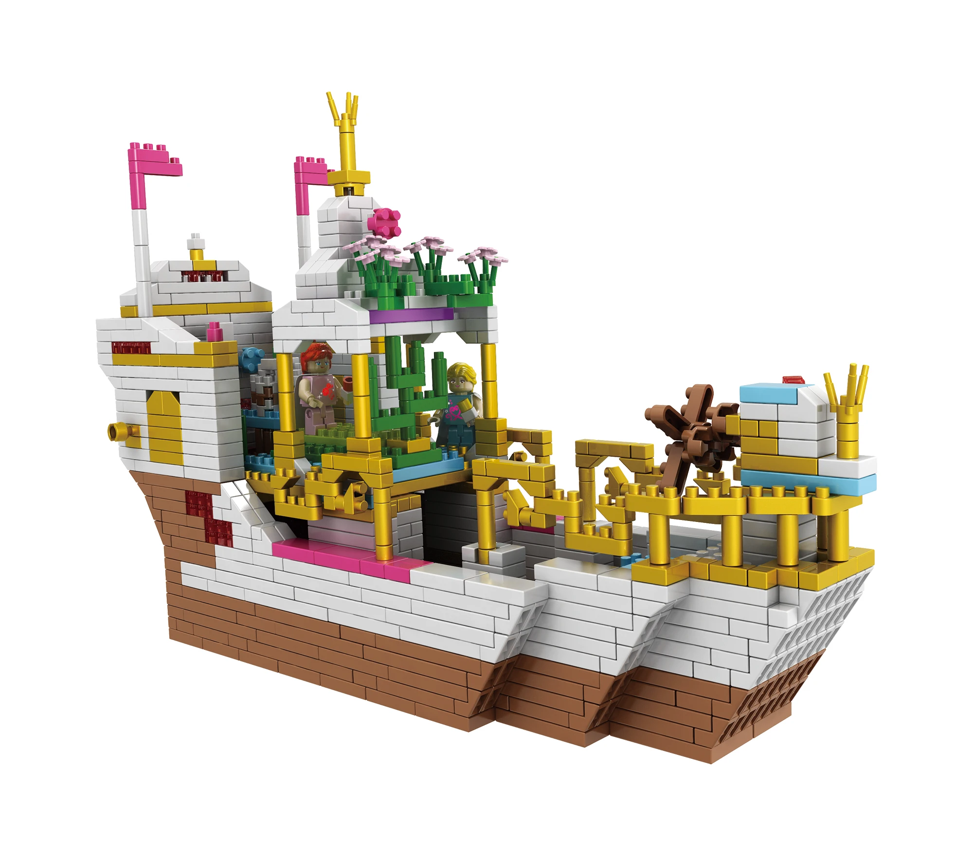 

9911 Ship Model Royal castle Garden Tower City Building Blocks Education Bricks toys Architecture KidsChristmas birthday gifts