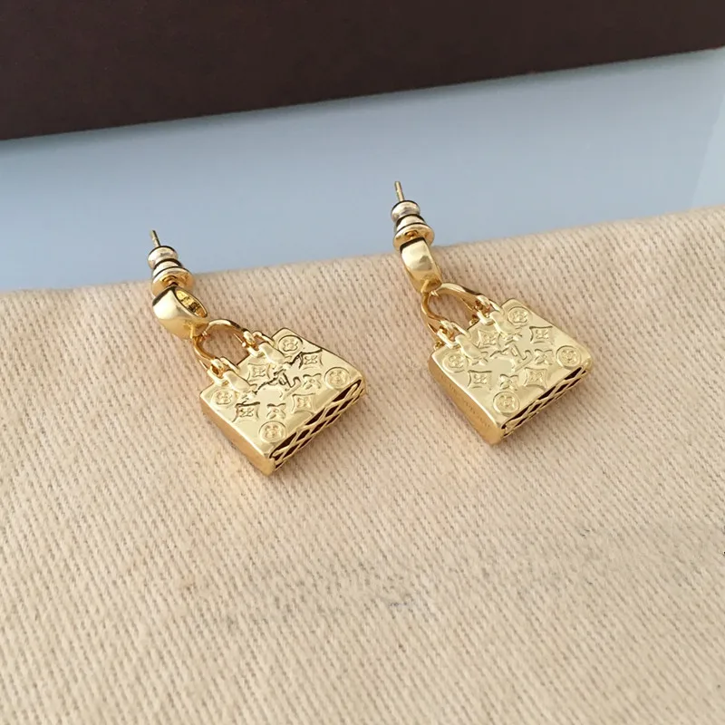 

European and American personality fashion bag earrings